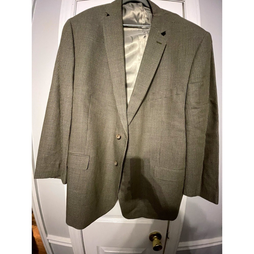 Lauren Ralph Lauren Men's Gray Houndstooth Sport Coat Big & Tall 54 2-Button